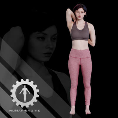 Female Scan - Amy Stretching Pose 20