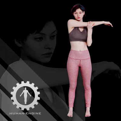 Female Scan - Amy Stretching Pose 23