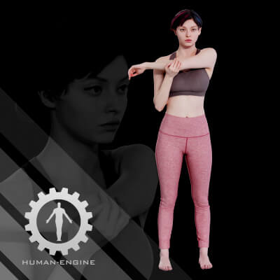 Female Scan - Amy Stretching Pose 26