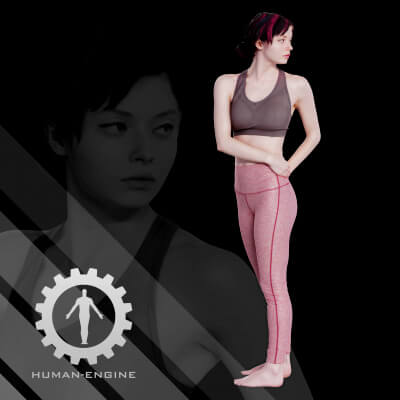Female Scan - Amy Stretching Pose 38