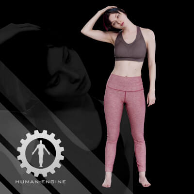 Female Scan - Amy Stretching Pose 48