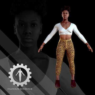 Tiana in Clothes Rigged Female Scan