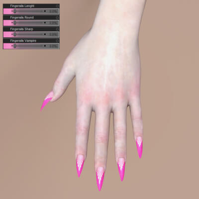 HX Fingernails Morphs for Genesis 9
