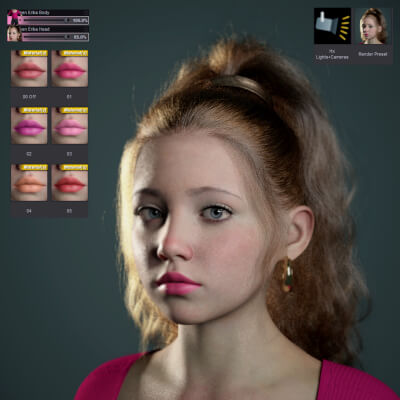 Teen Erika with Pro Textures for Genesis 9 by HumanXYStudio