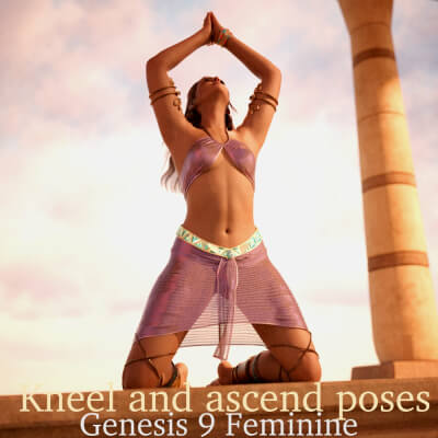 Kneel and Ascend Poses for Genesis 9 Feminine