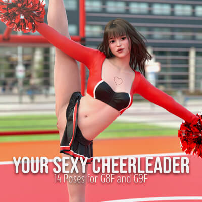 Your Sexy Cheerleader Poses for G8F and G9F by IAmAFox