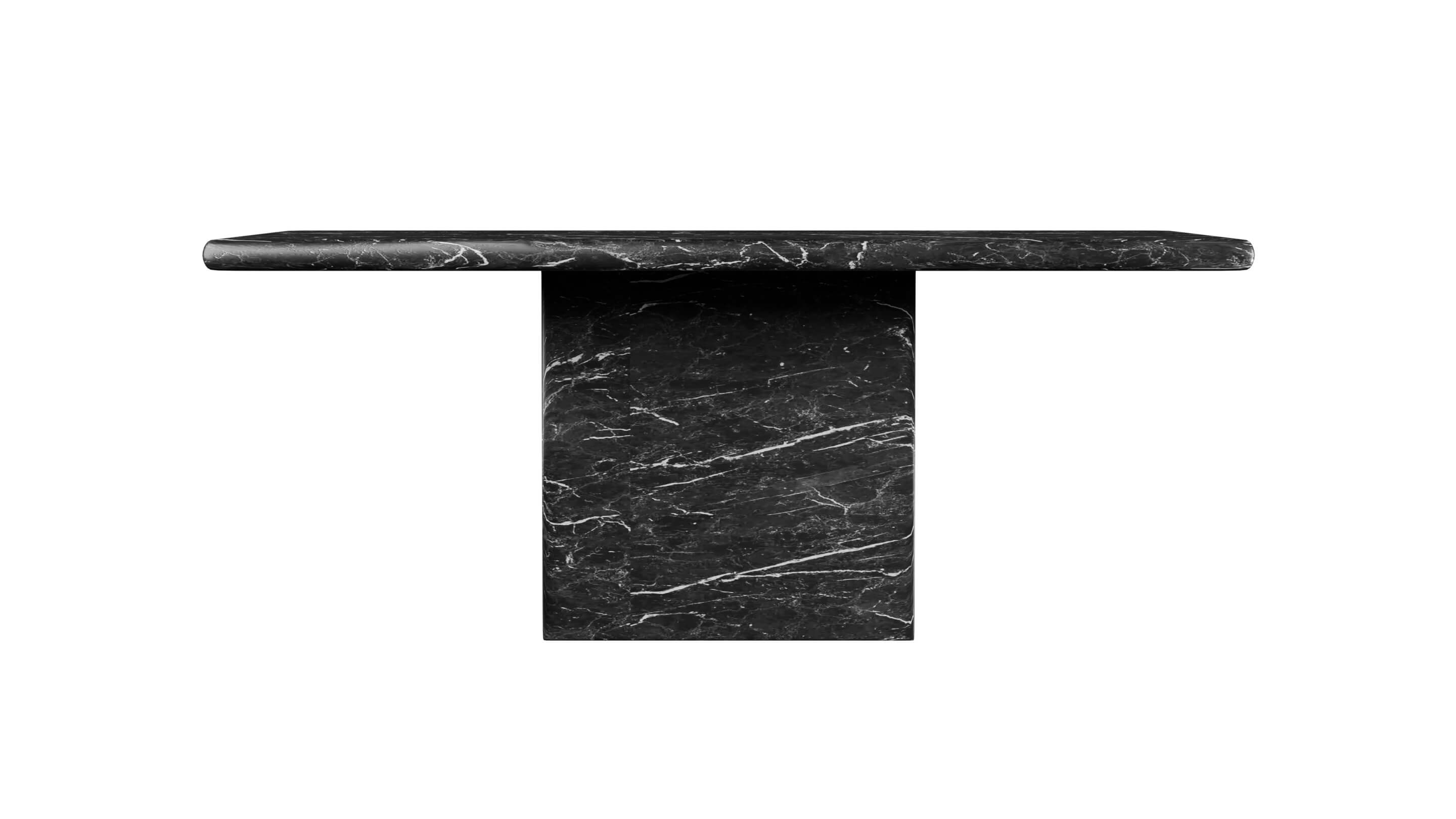 Nero Marquina Marble Dining Table Stone - 3D Model by ibrohim3d