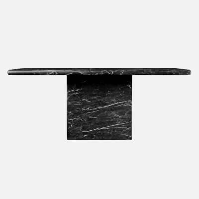 Nero Marquina Marble Dining Table Stone - 3D Model by ibrohim3d
