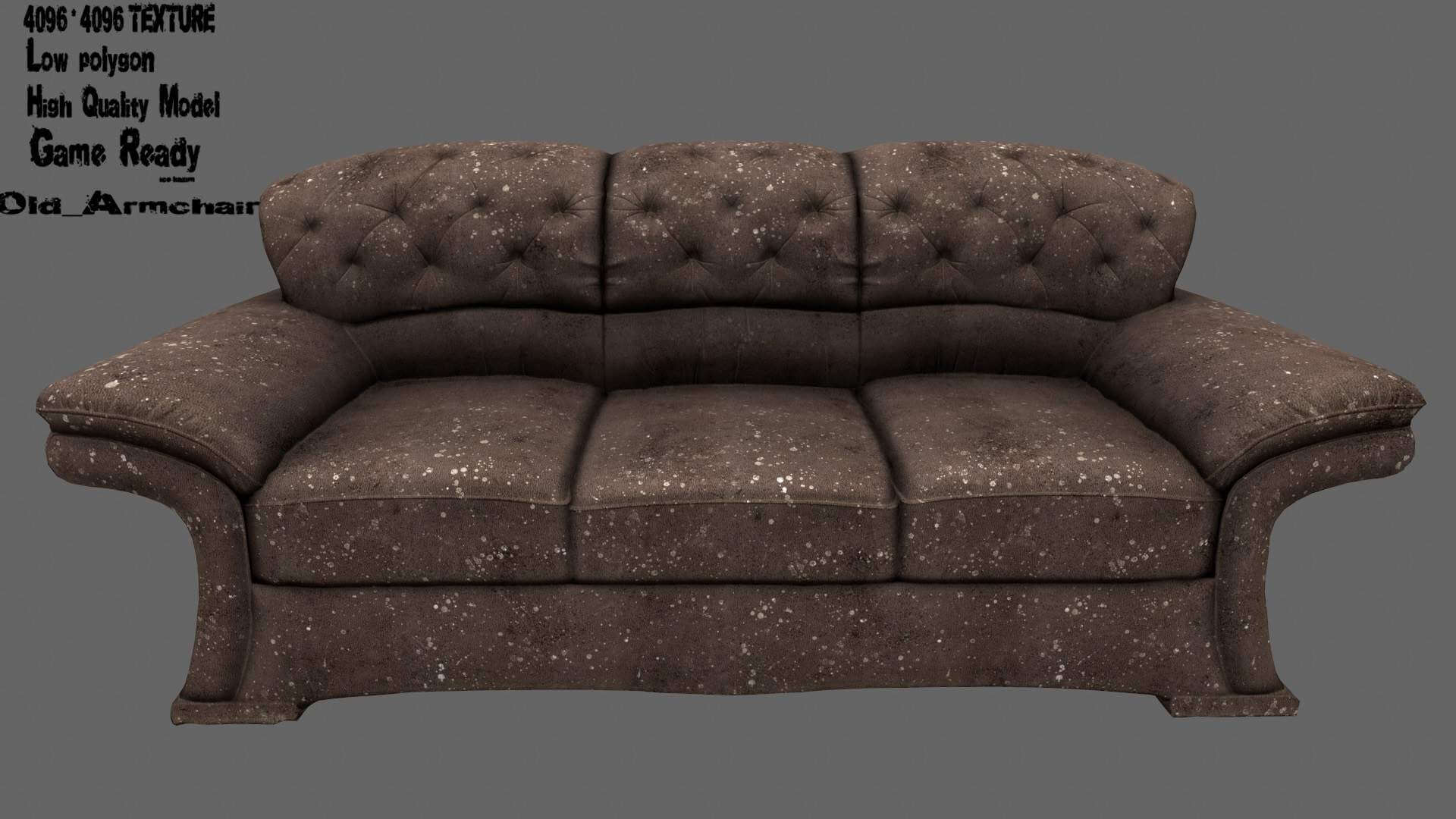 Old Sofa 3d Model