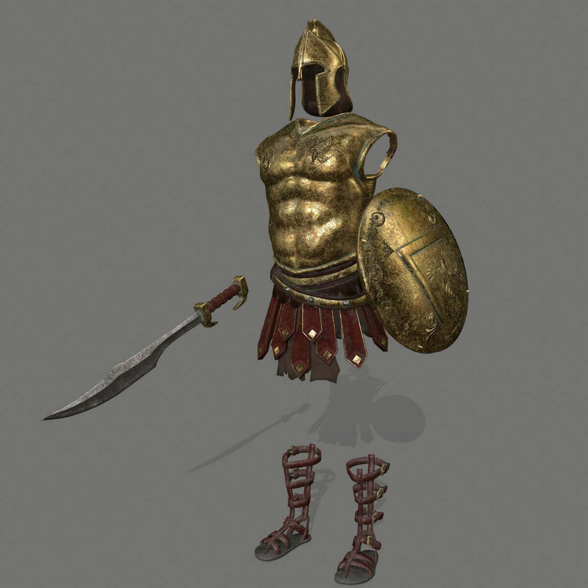 Gladiator Set 3D Model by icekazim