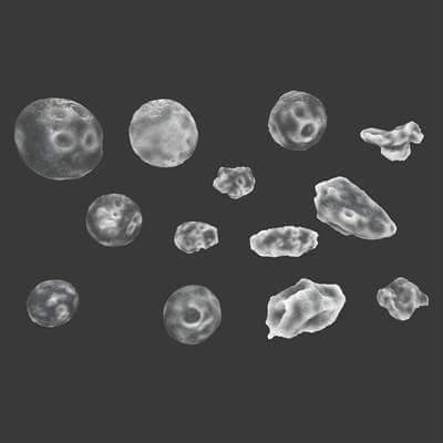 Ice Asteroid Set - 3D Model by icekazim