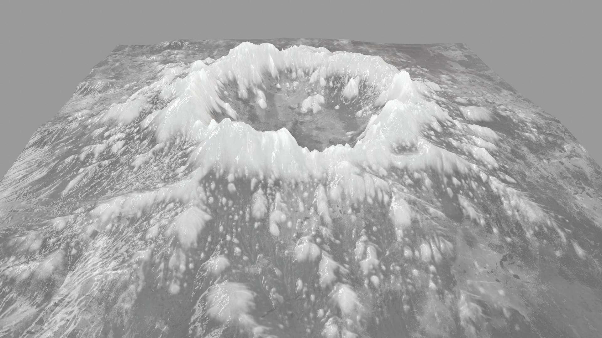 Snow Volcano - 3D Model by icekazim