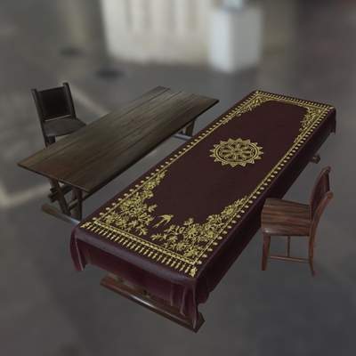 Medieval Table and Chairs