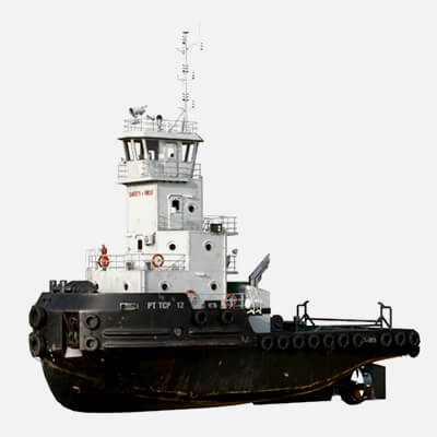 Articulated Tug Boat Black