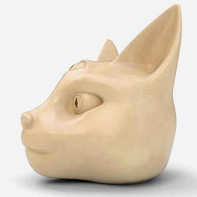 Cat Head Figurine