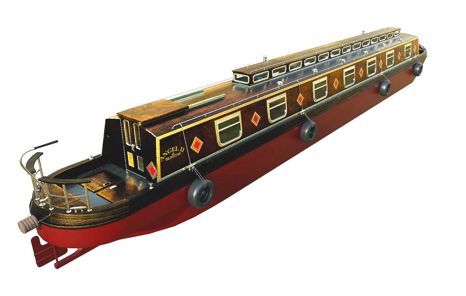 English Canal Boats Collection 3D Model by IgorYerm