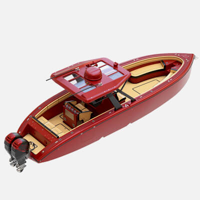 Motorboat 34 Red