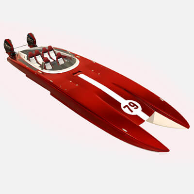 Mystic Powerboat C3800 RED