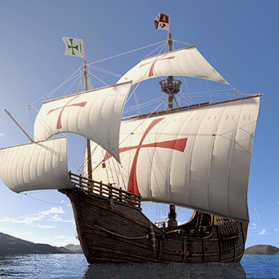 This 3D Santa Maria 1495 Includes a Fully Detailed Interior
