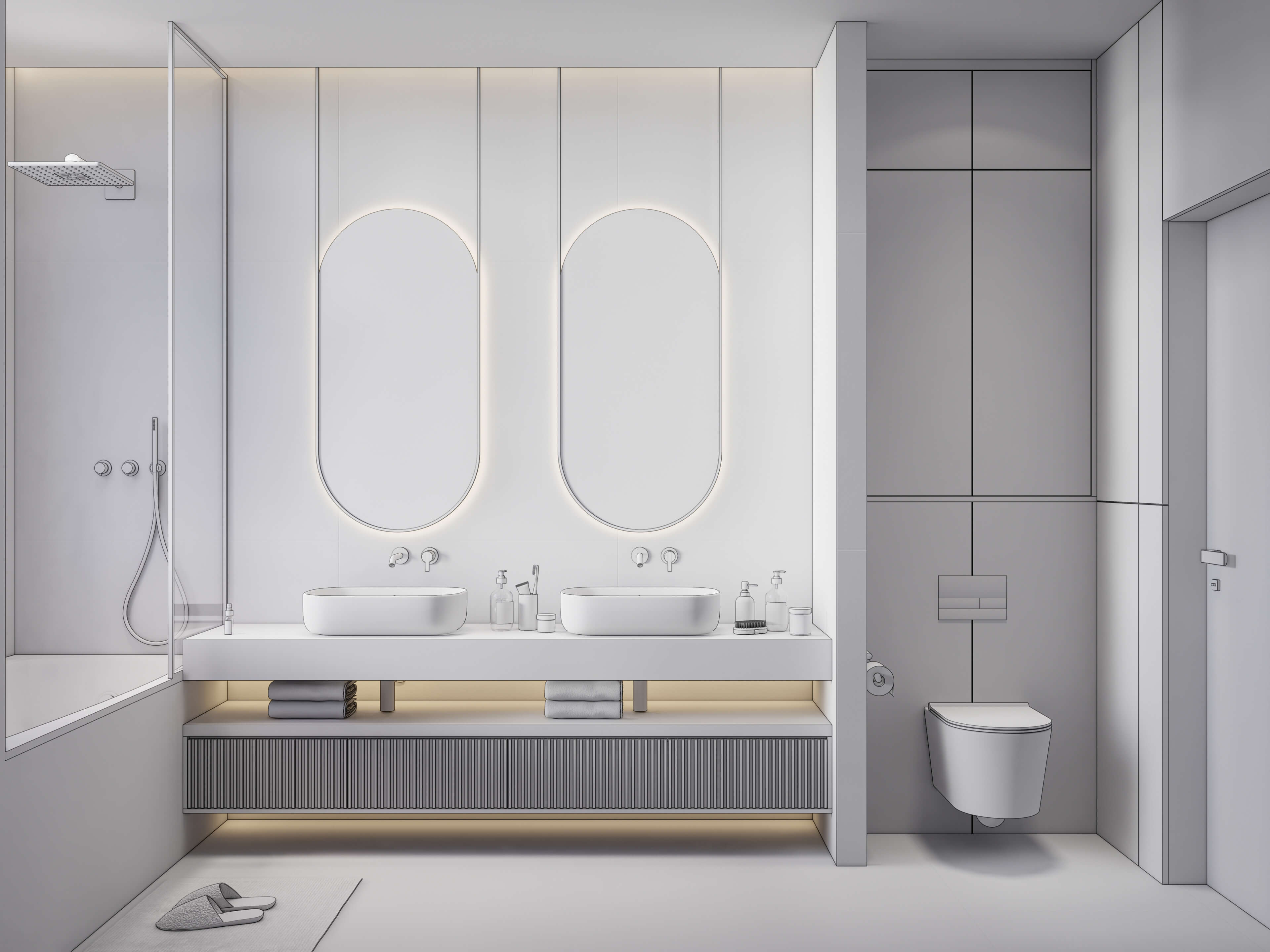 Bathroom Modern and Luxury 17 - 3D Model by IID Studio