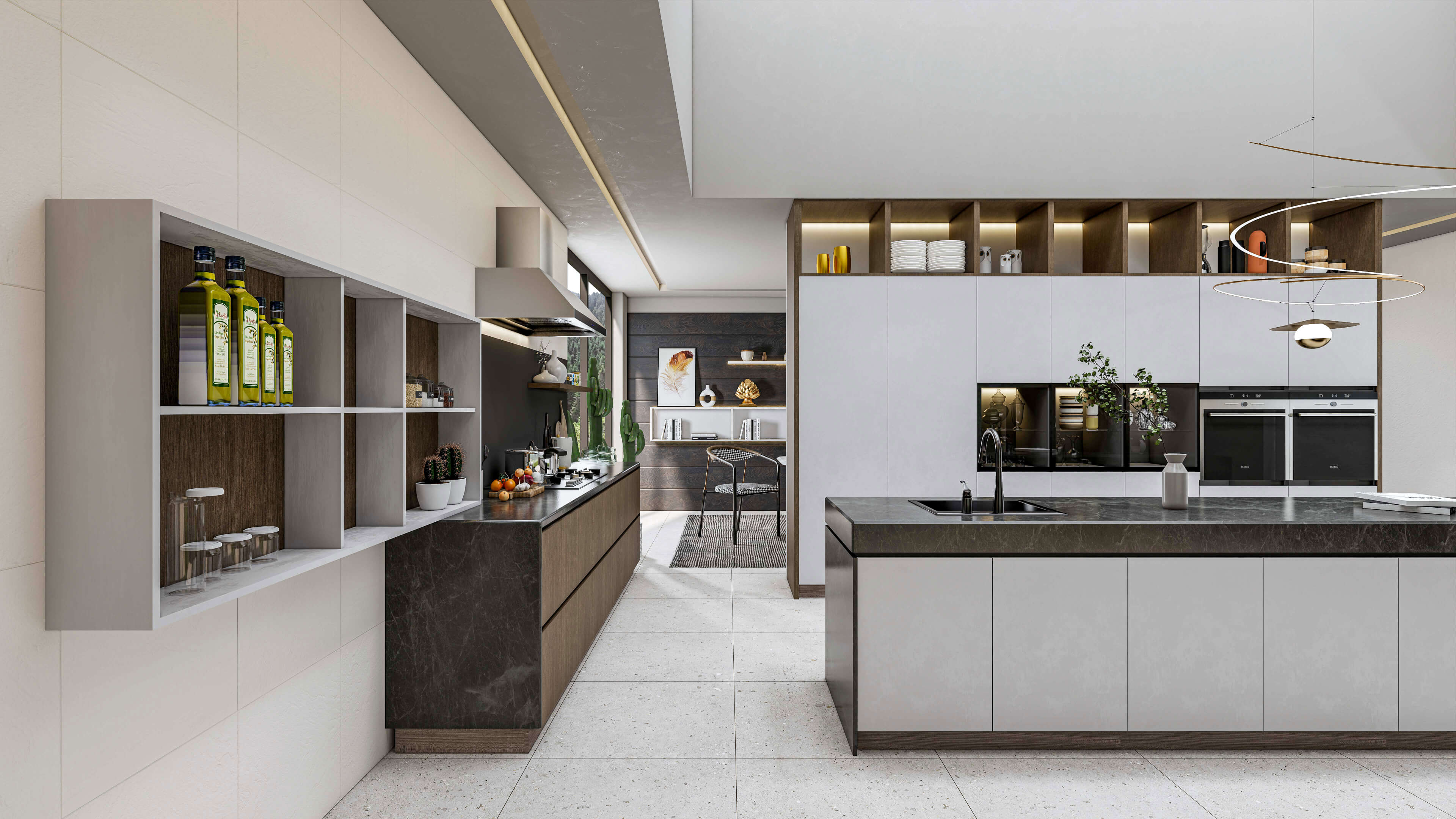 Kitchen Fully Parametric Fully Resizable Full Scene 3D Model by IID