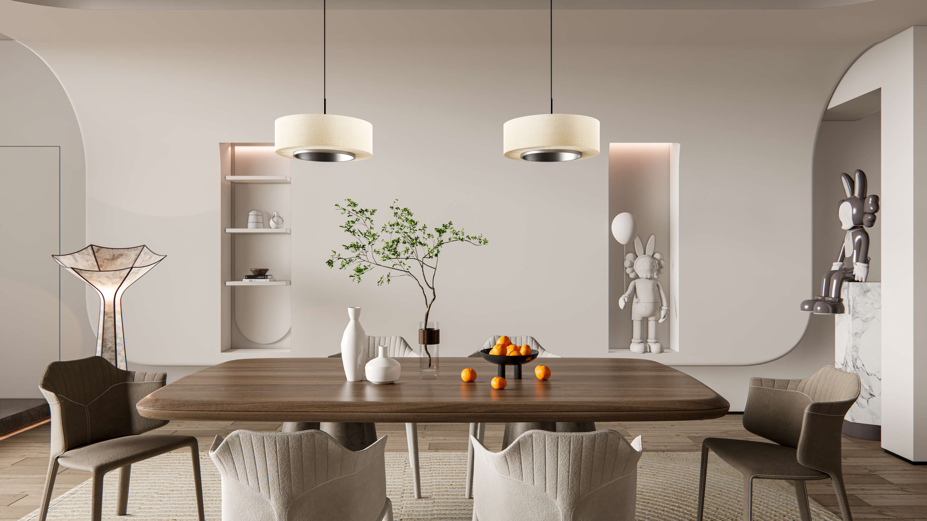 Dining Room Interior 01 - 3D Model by IID Studio