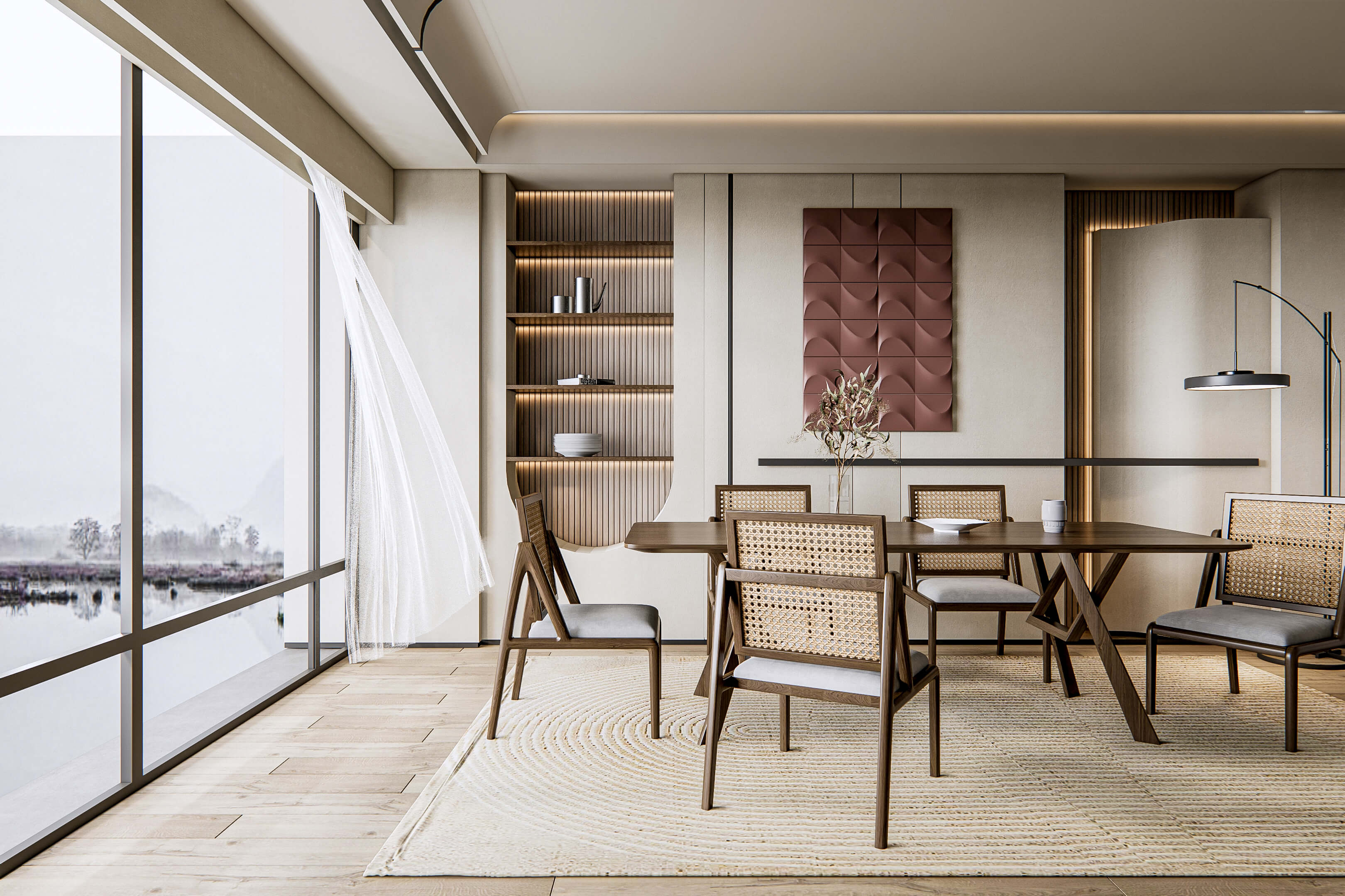 Dining Room Interior 03 - 3D Model by IID Studio