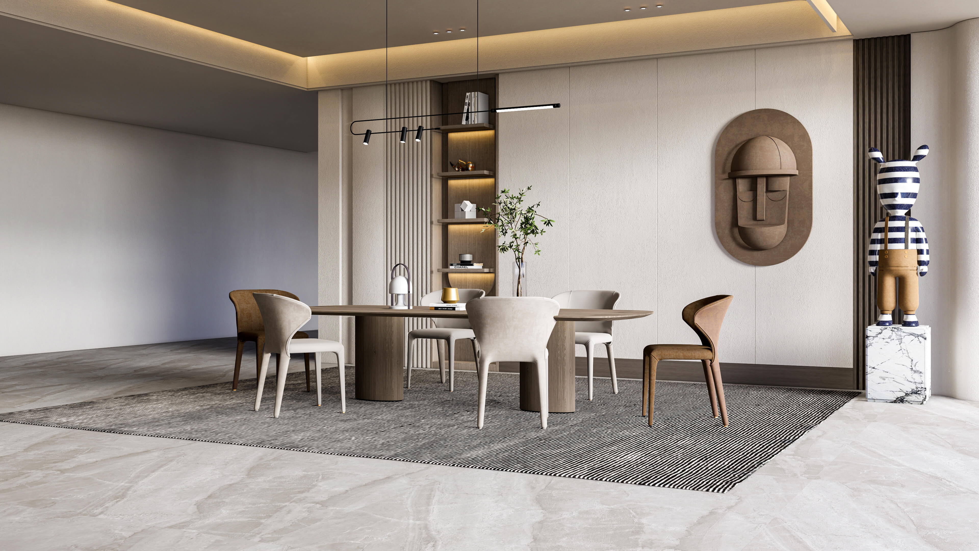 Dining Room Interior 06 - 3D Model by IID Studio