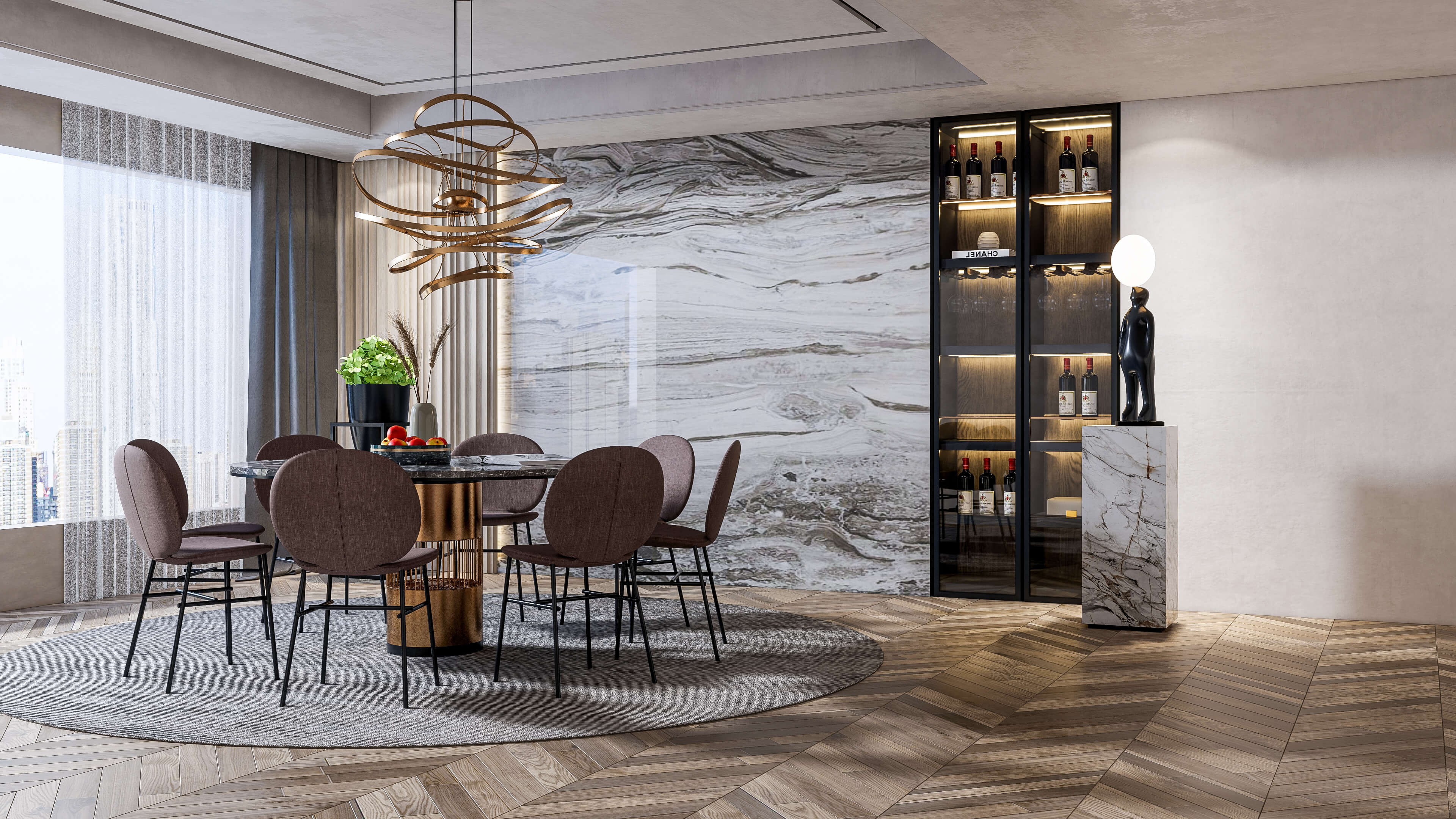 Dining Room Interior 13 - 3D Model by IID Studio