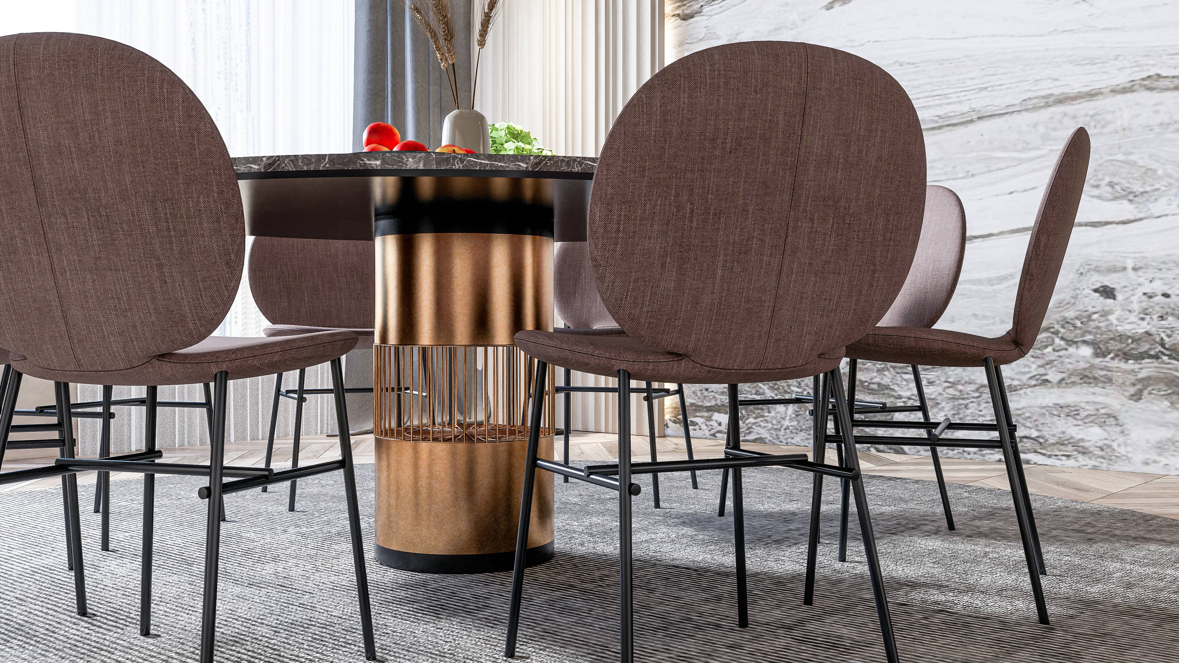 Dining Room Interior 13 - 3D Model by IID Studio