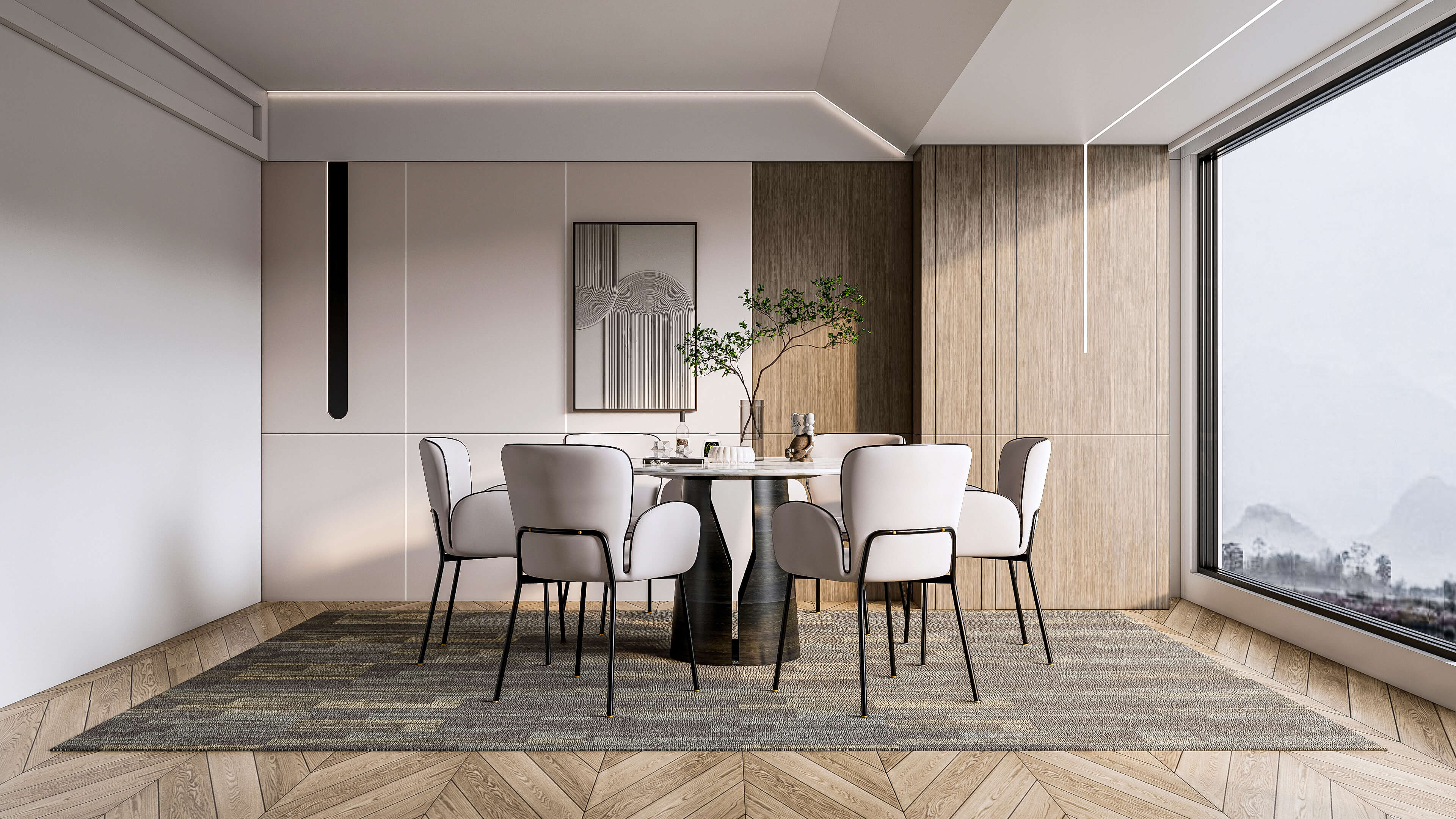 Dining Room Interior 17 - 3D Model by IID Studio