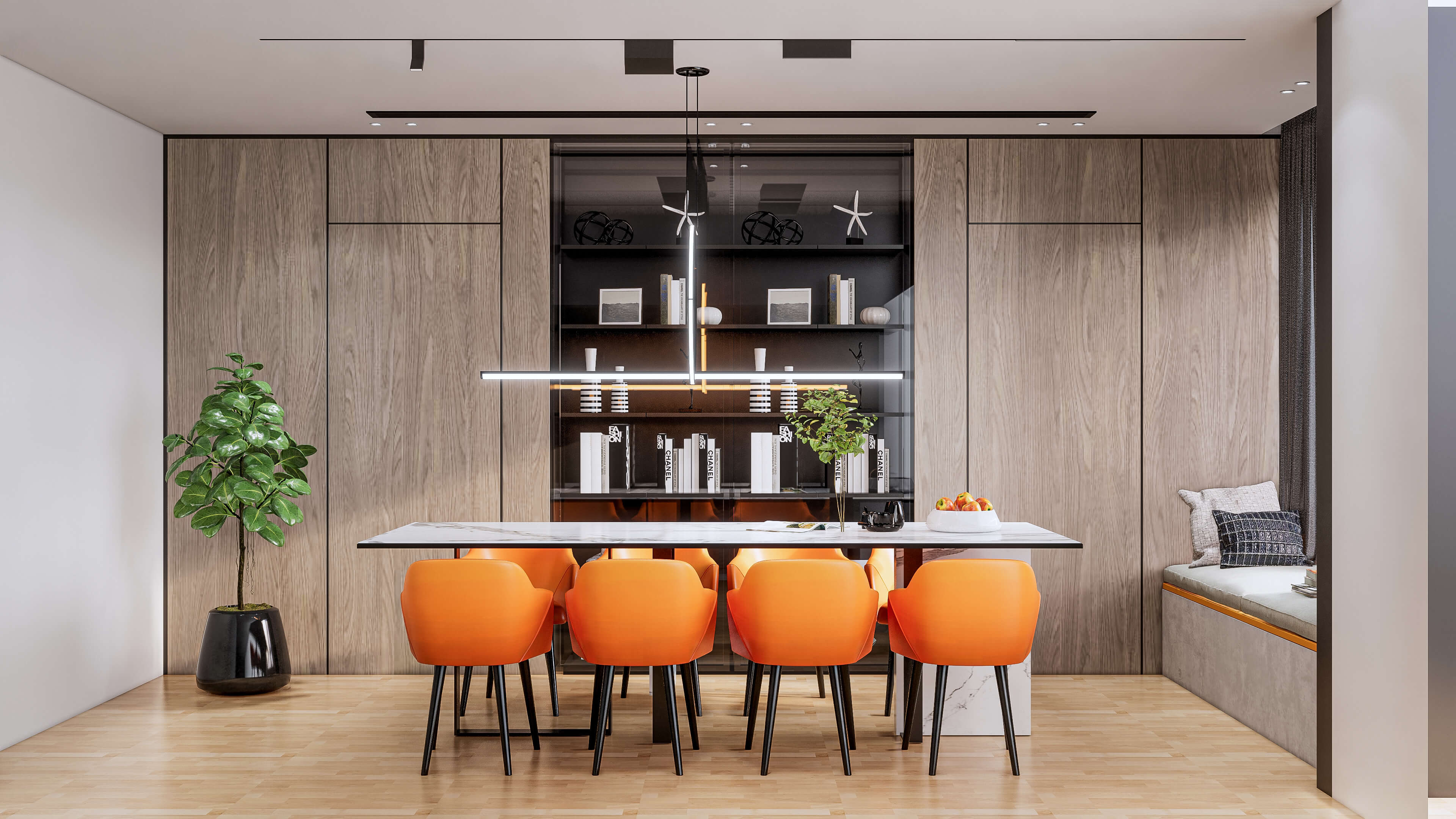 Dining Room Interior 21 - 3D Model by IID Studio