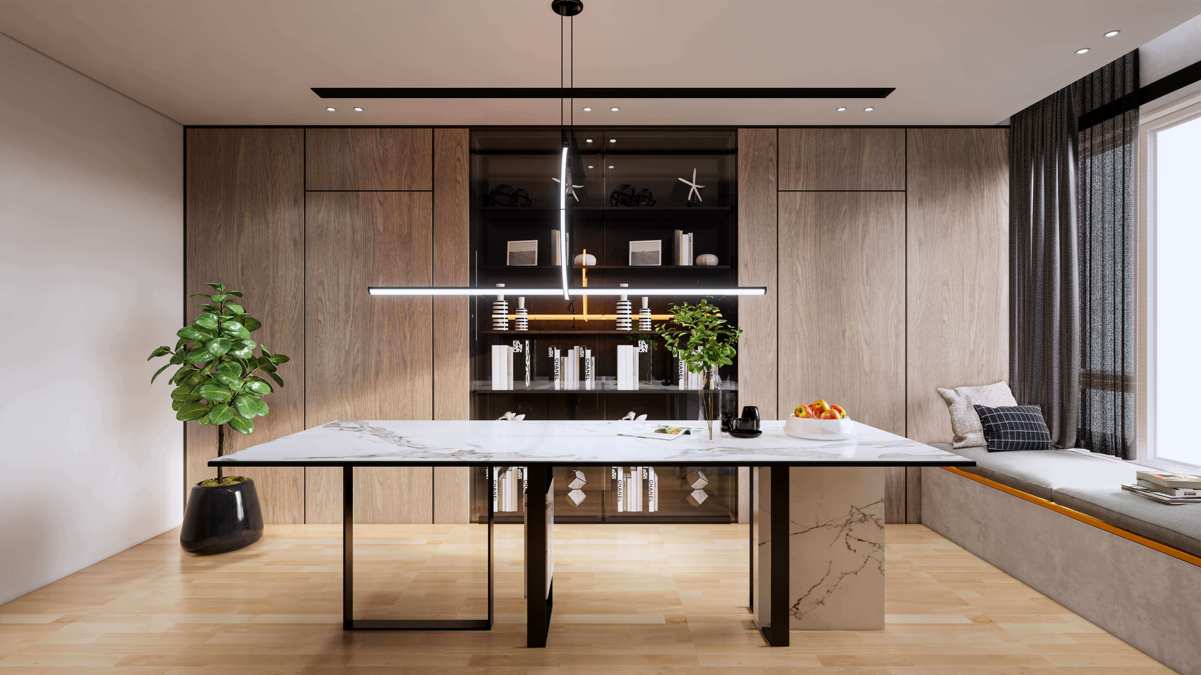 Dining Room Interior 21 - 3D Model by IID Studio