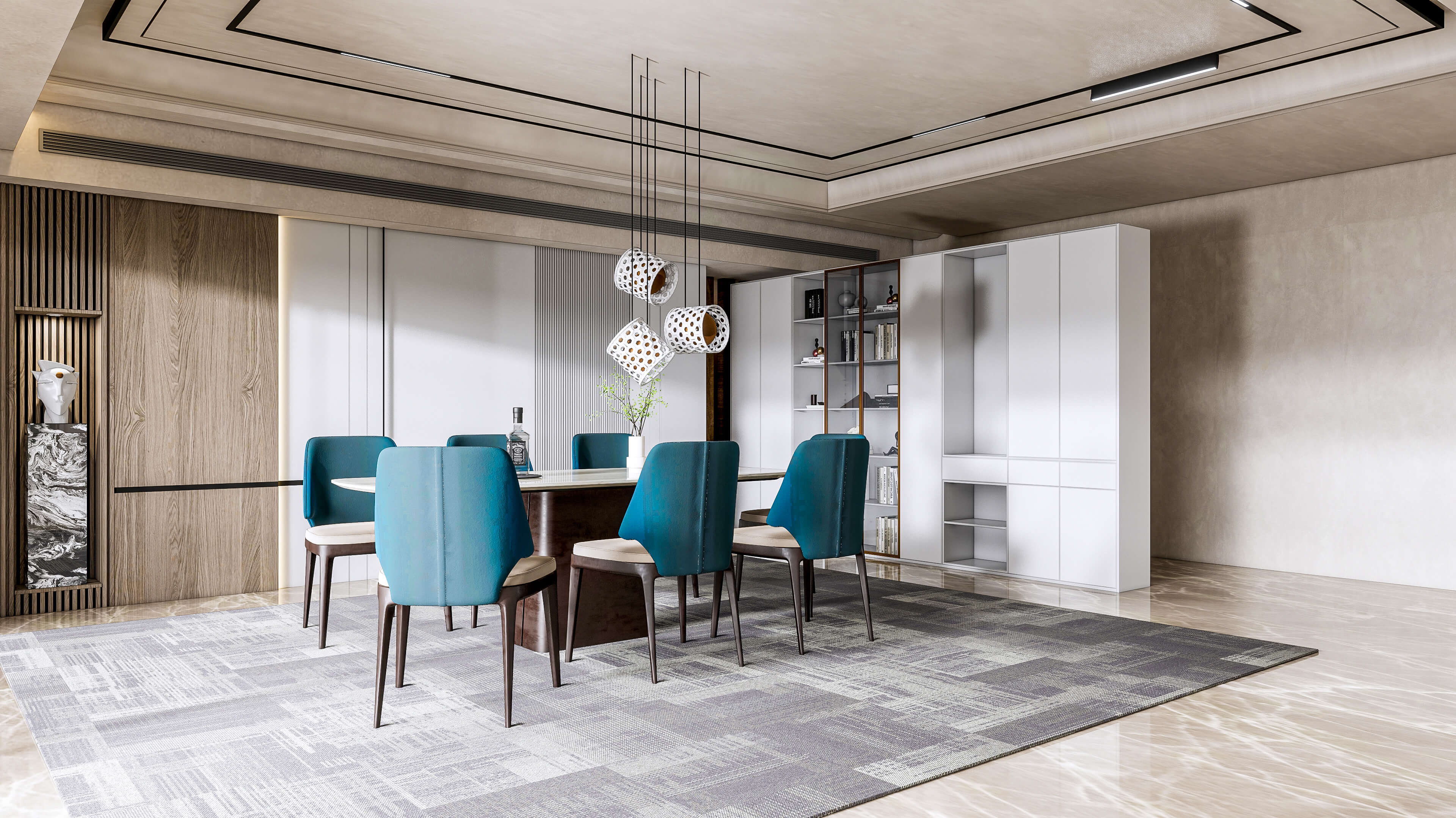 Dining Room Interior 24 - 3D Model by IID Studio