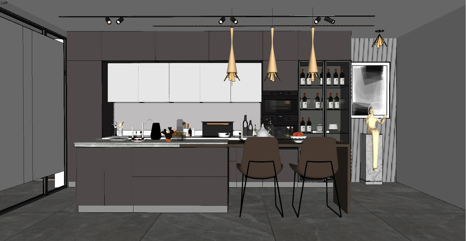 Kitchen Parametric Fully Resizable 09 - 3D Model by IID Studio