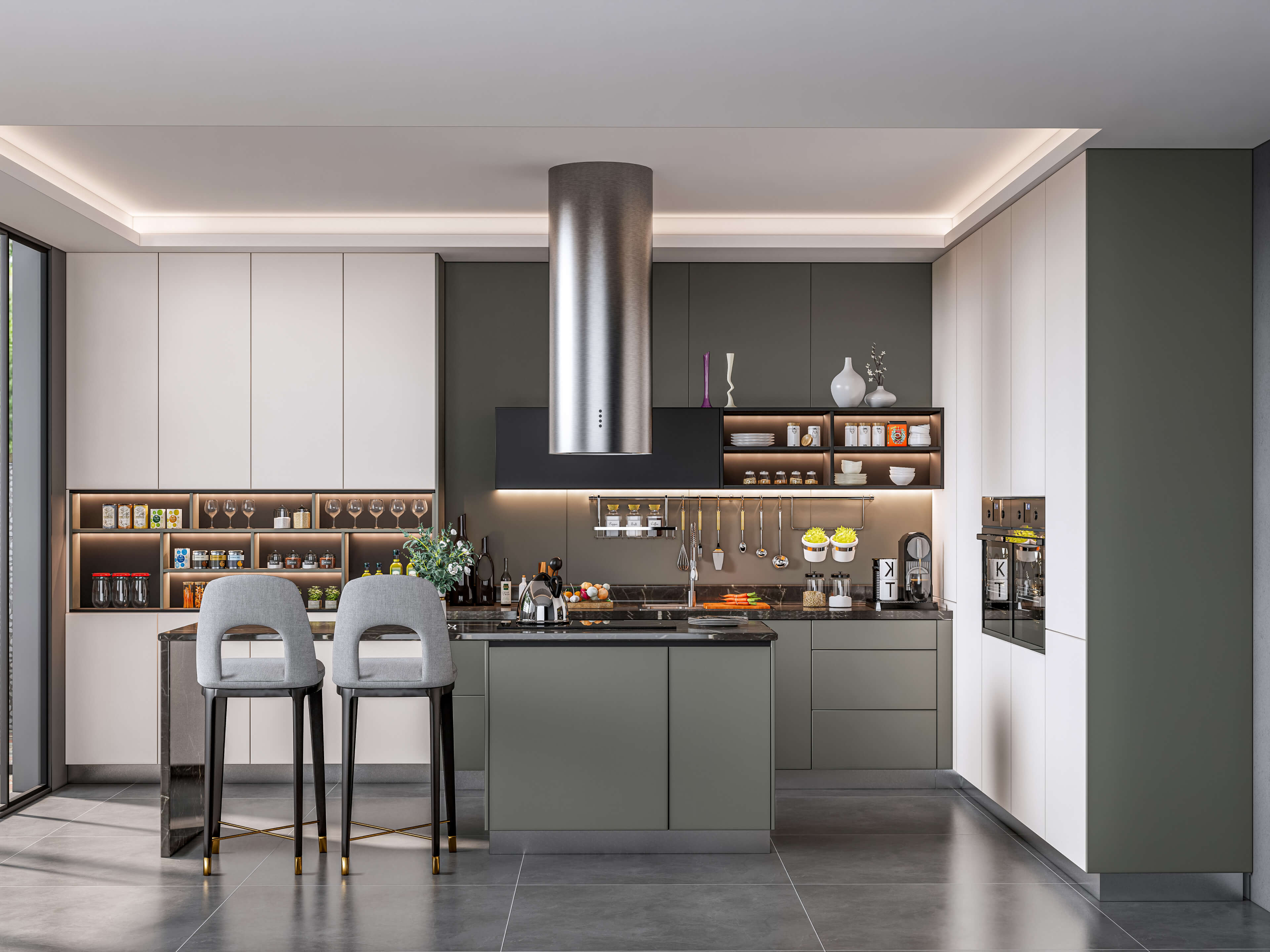 Kitchen Parametric Fully Resizable 08 - 3D Model by IID Studio