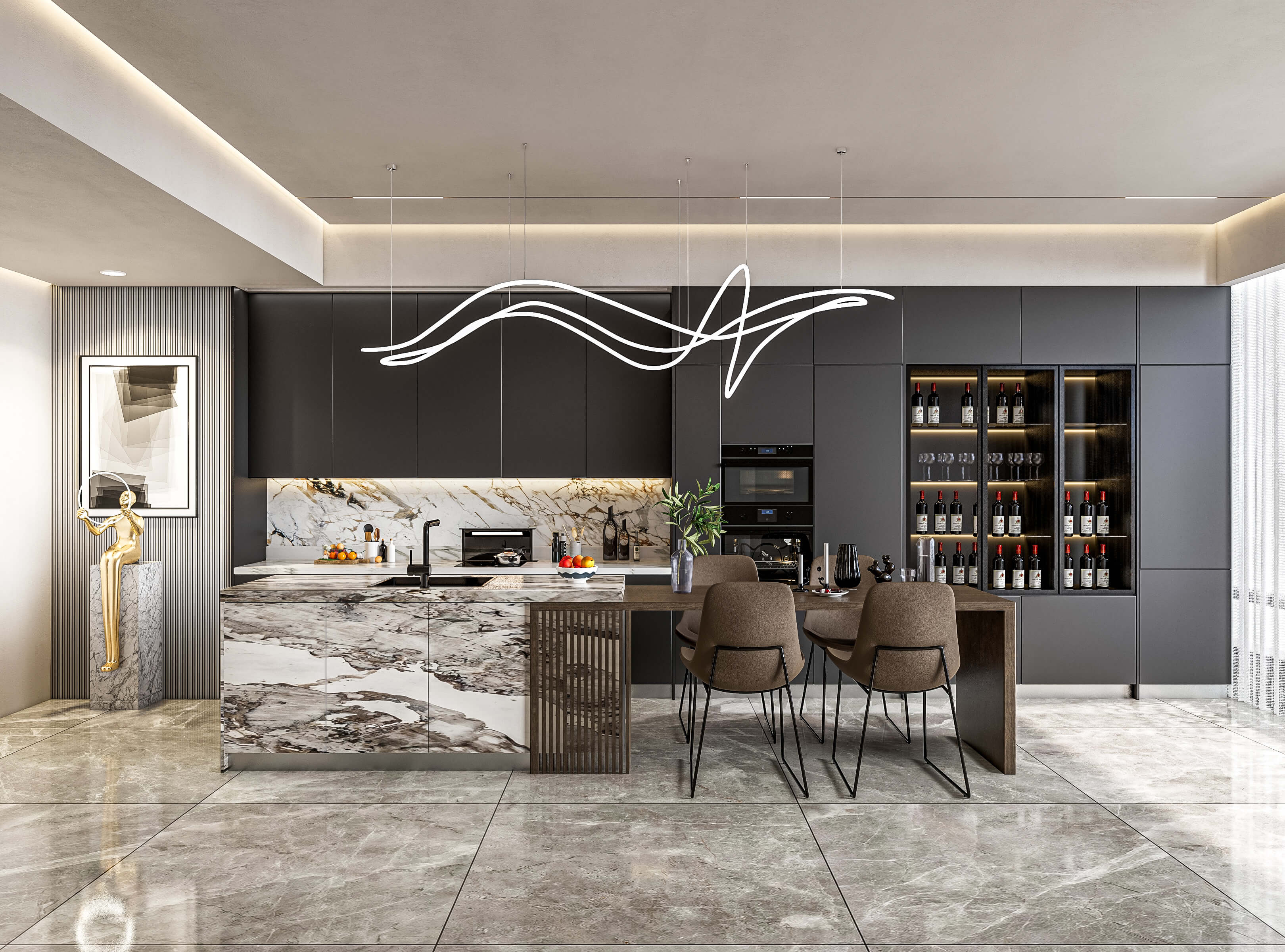 Kitchen Parametric Fully Resizable 11 - 3D Model by IID Studio