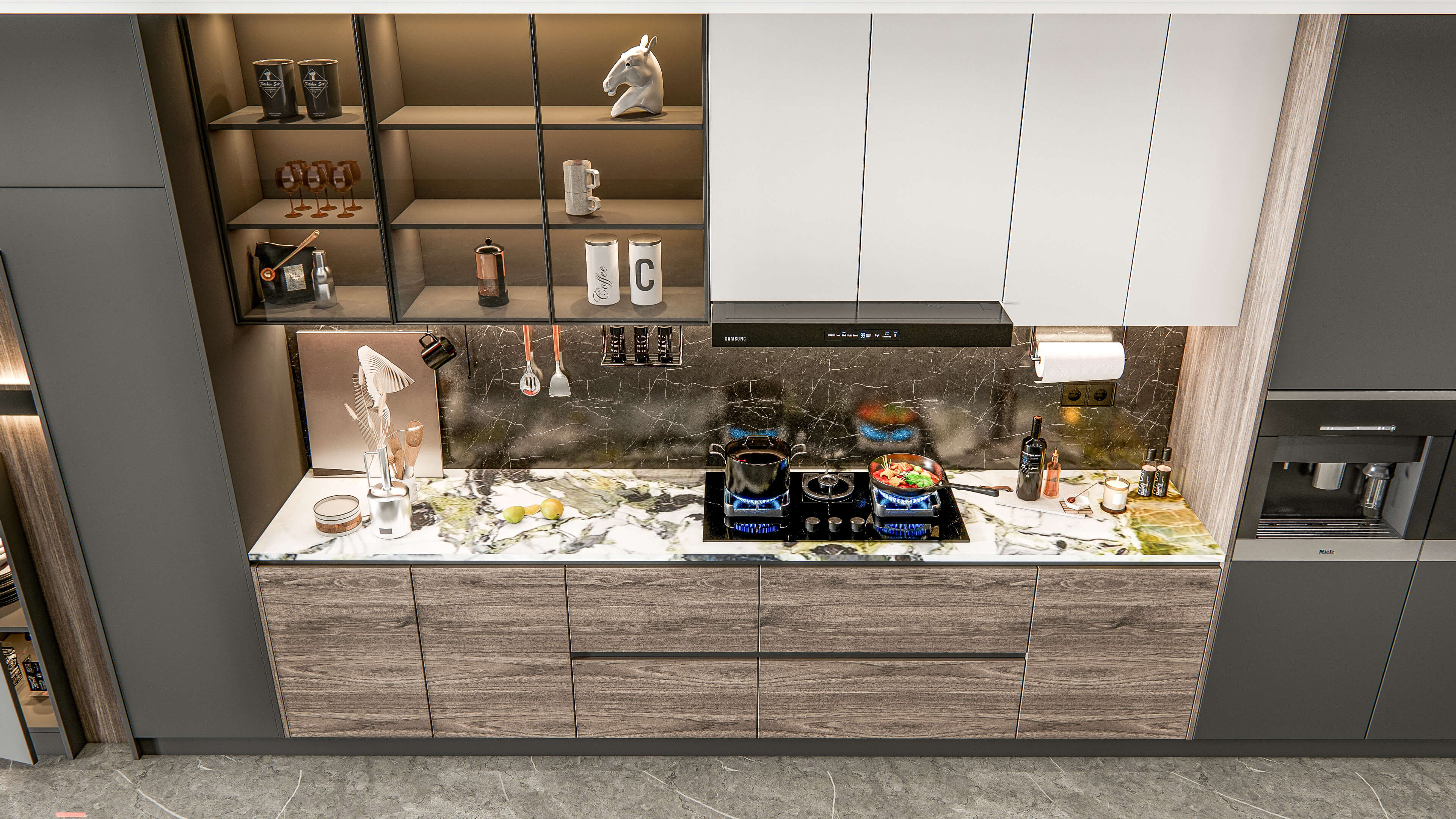 Kitchen Full Scene 42 - 3D Model by IID Studio