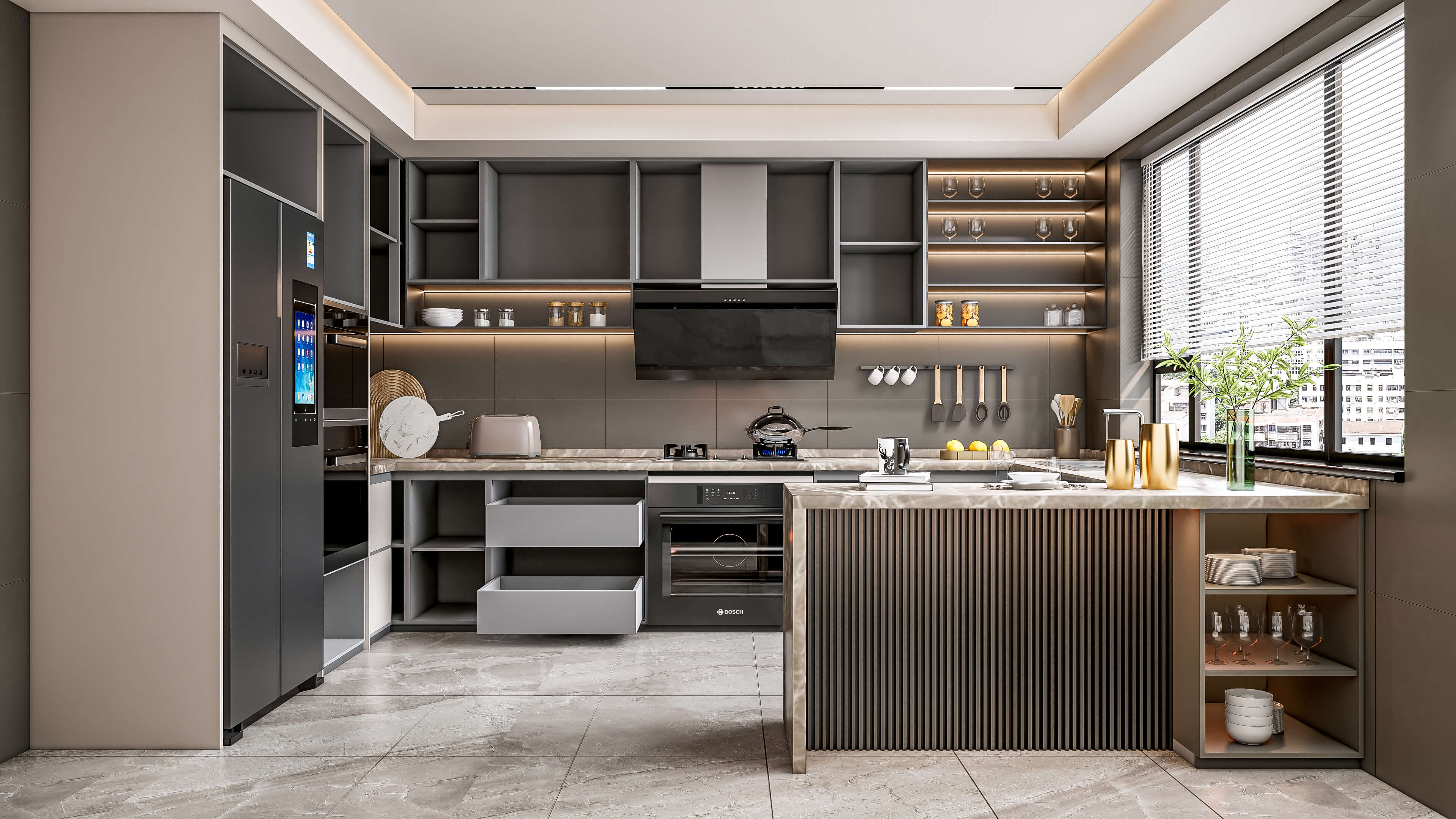 Kitchen Parametric Fully Resizable 66 - 3D Model by IID Studio