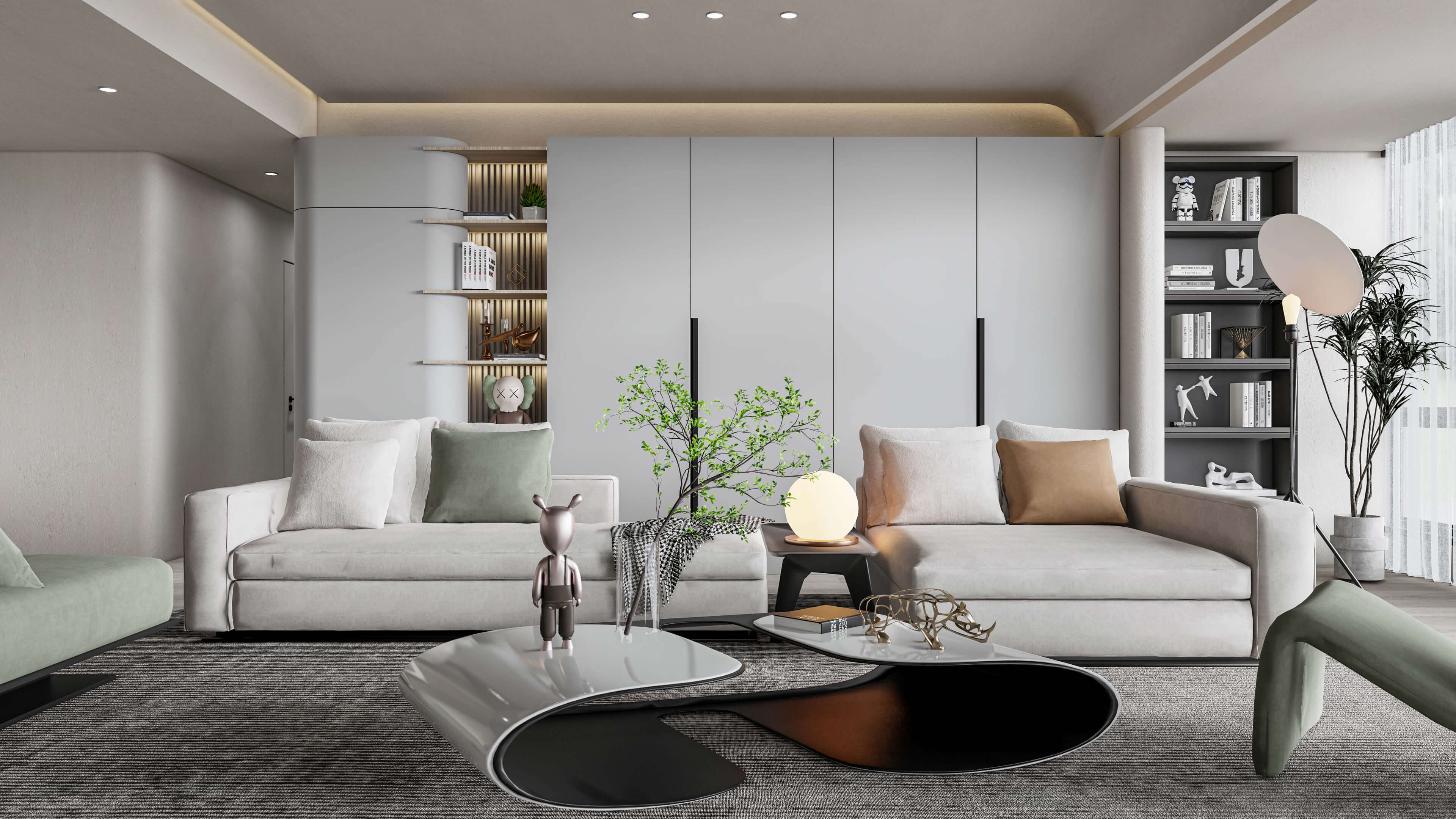 Living Room Interior Full Scene 0 - 3D Model by IID Studio