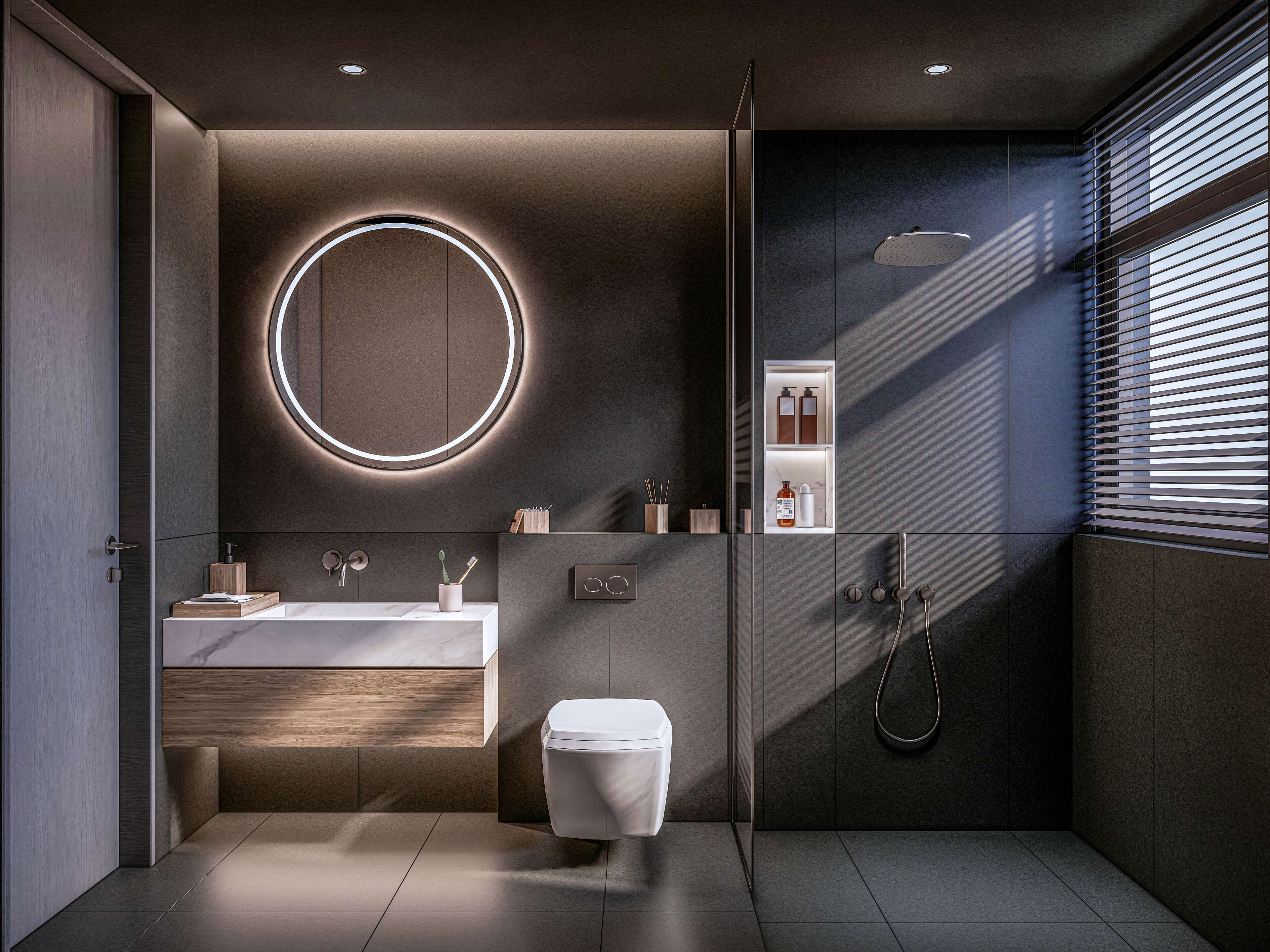 Modern Bathroom Luxury Bathroom - 3D Model by IID Studio