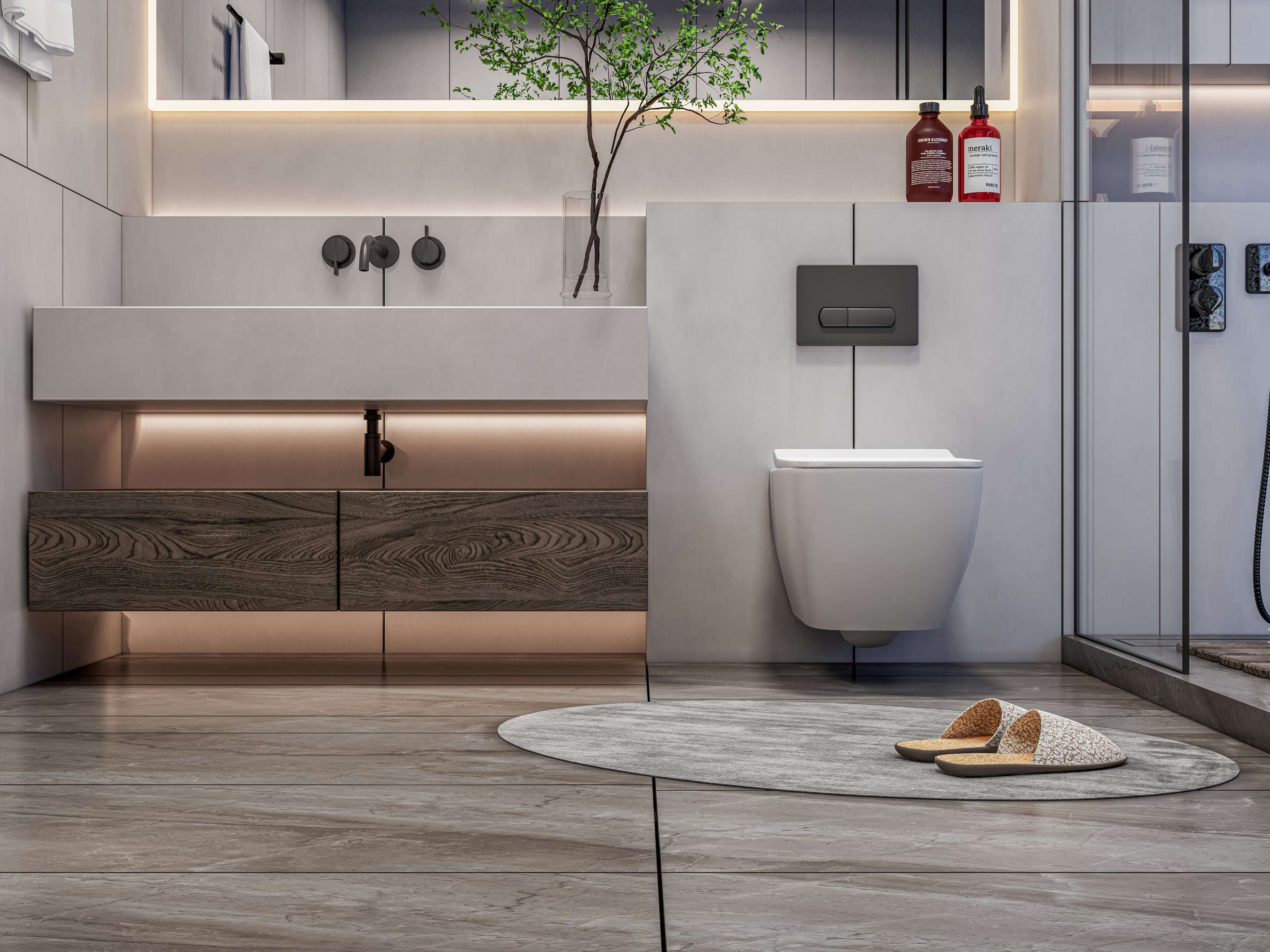 Modern Bathroom Luxury Bathroom - 3D Model by IID Studio