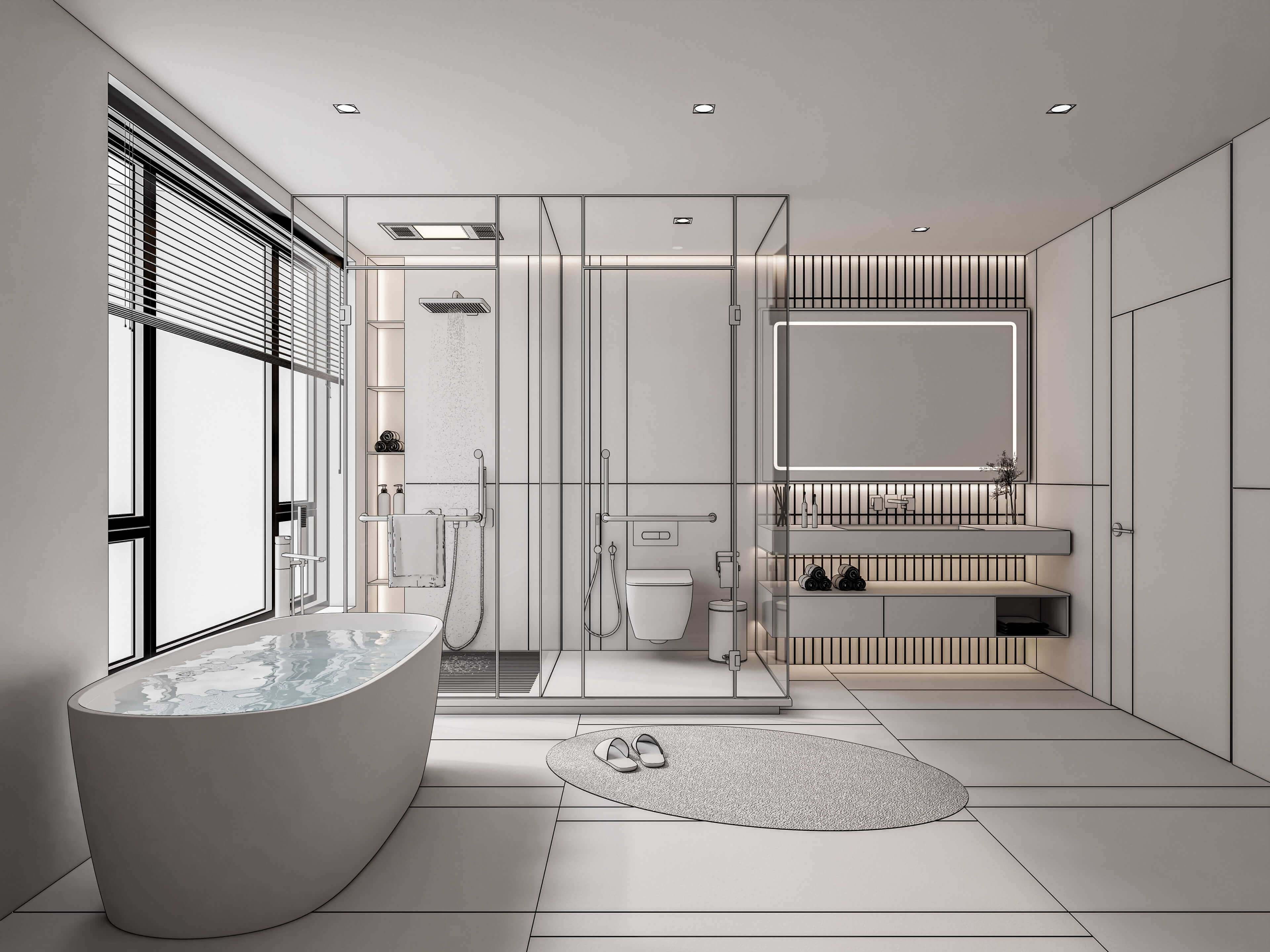 Bathroom Modern and Luxury 5 - 3D Model by IID Studio