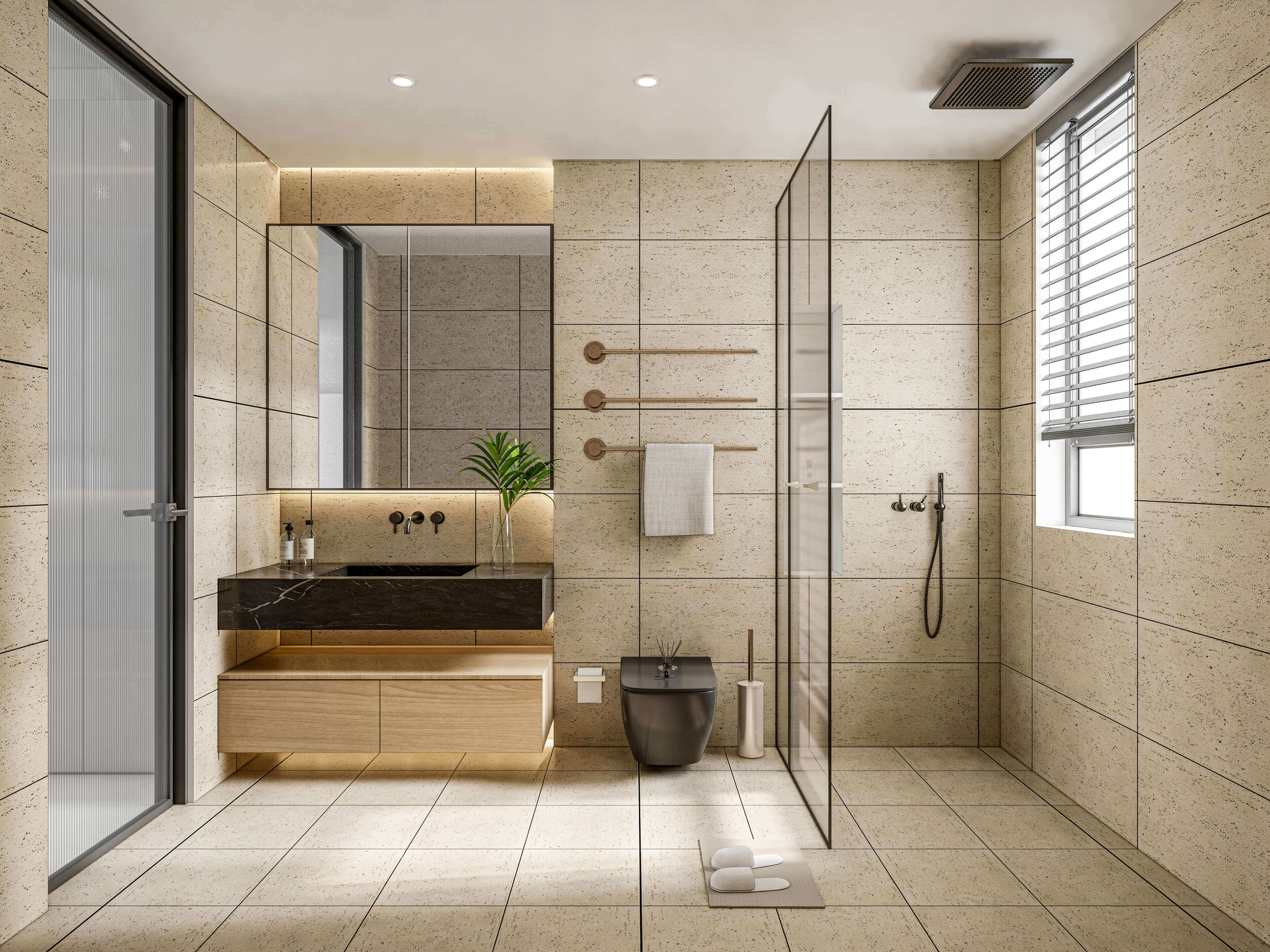 Modern Bathroom Luxury Bathroom - 3D Model by IID Studio