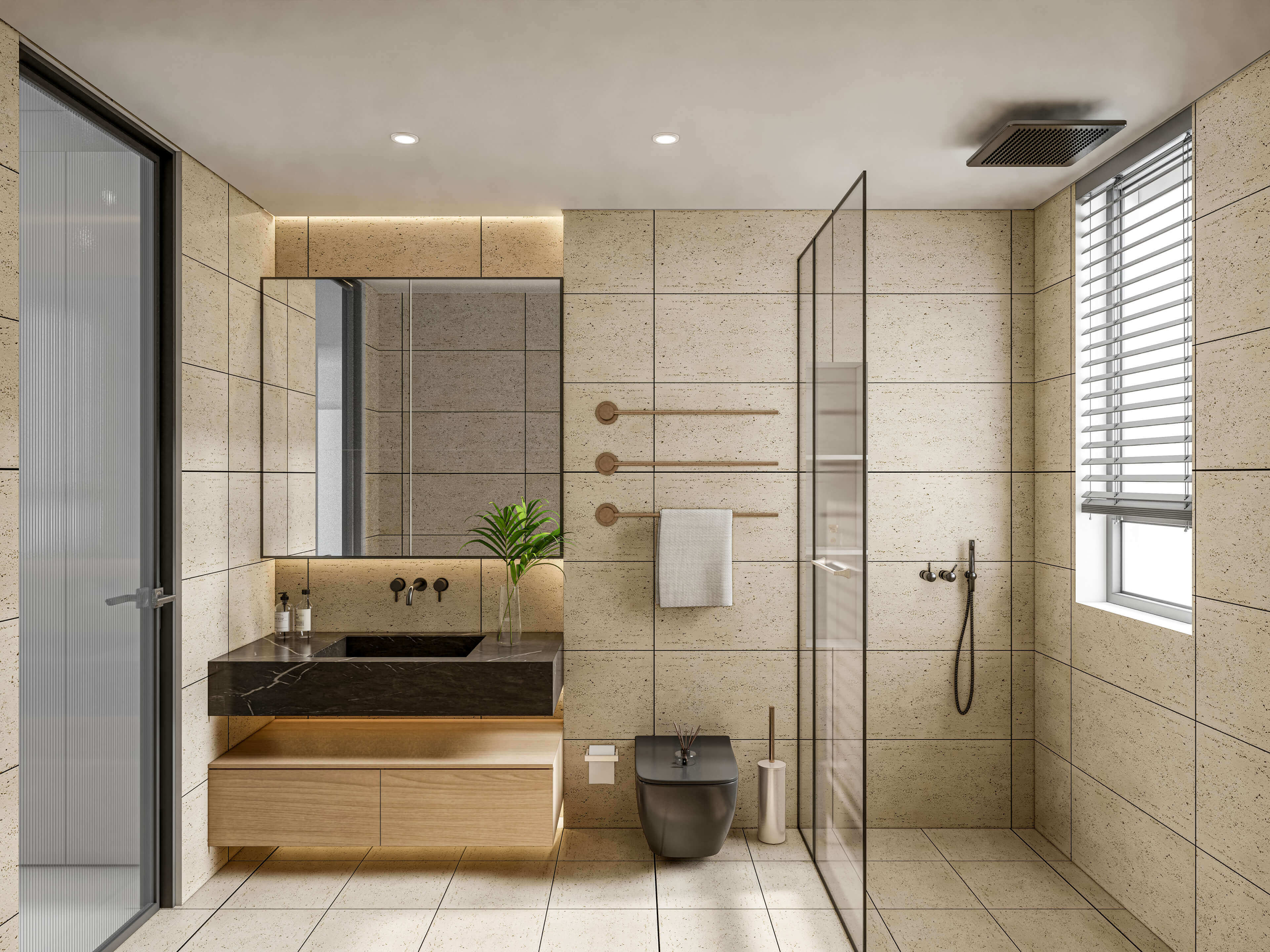 Modern Bathroom Luxury Bathroom - 3D Model by IID Studio