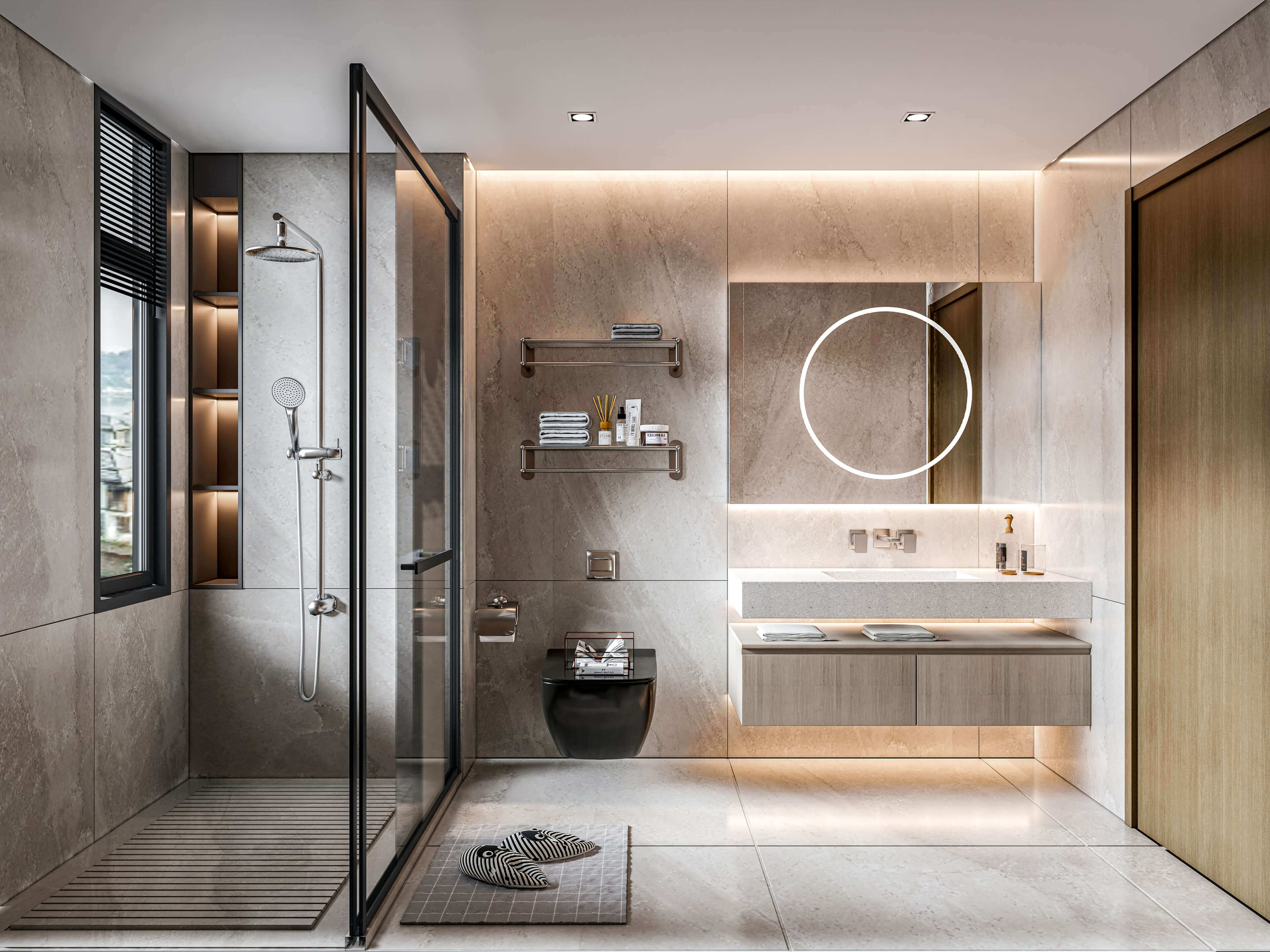 Modern Bathroom Luxury Bathroom - 3D Model by IID Studio