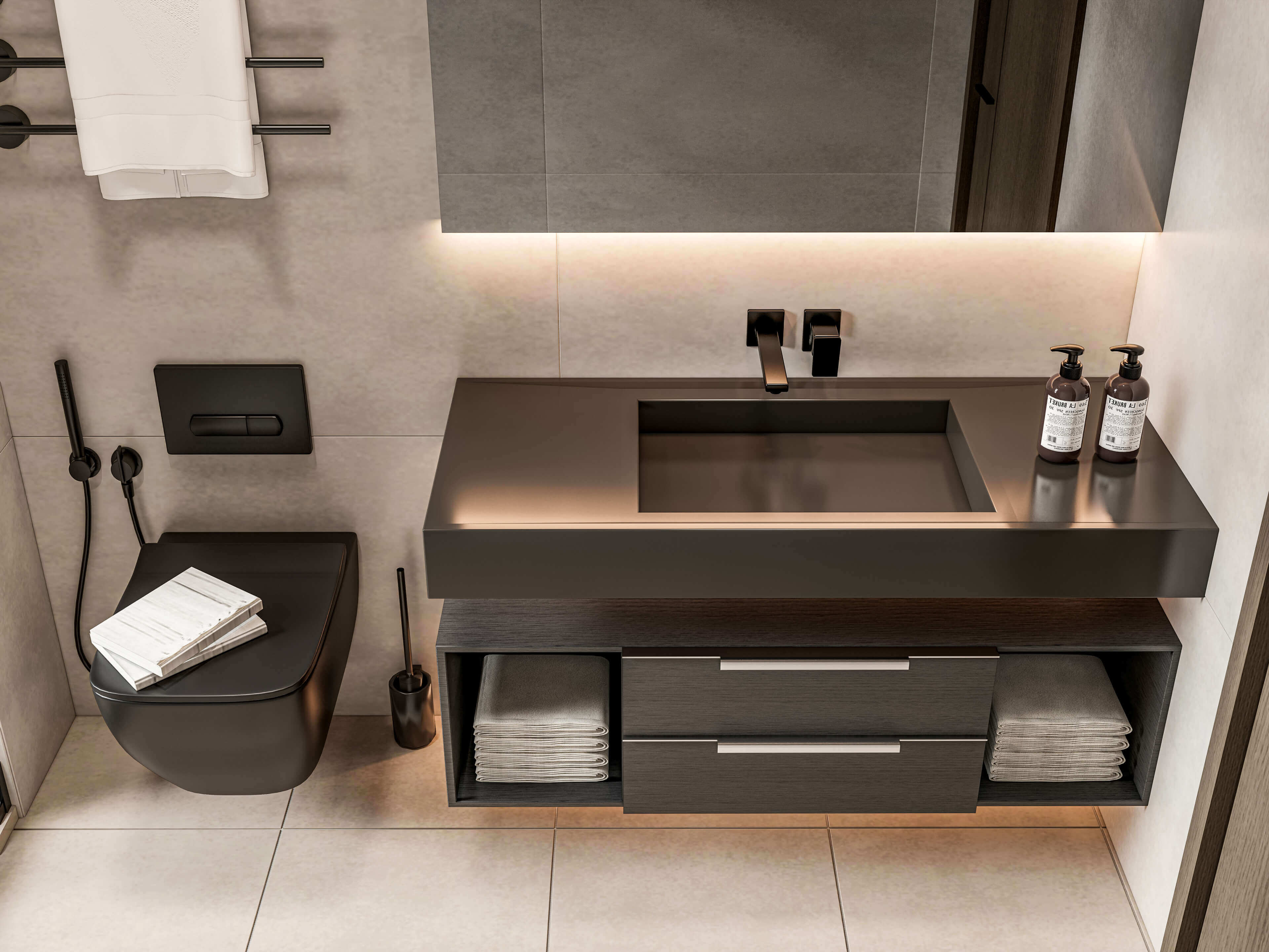Modern Bathroom Luxury Bathroom - 3D Model by IID Studio