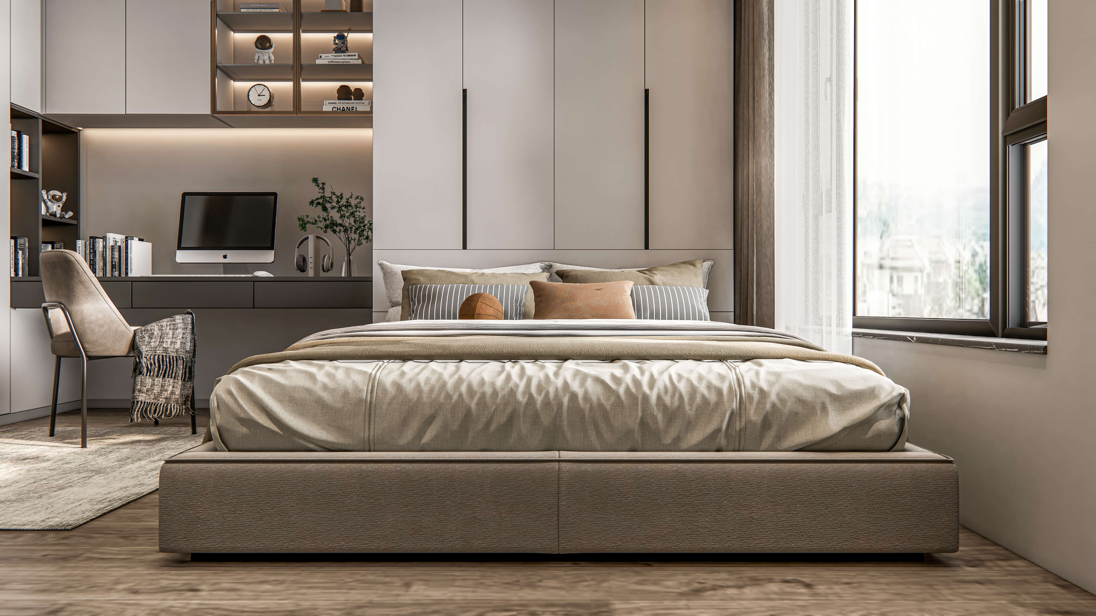 Modern Bedroom Interior 05 - 3D Model by IID Studio