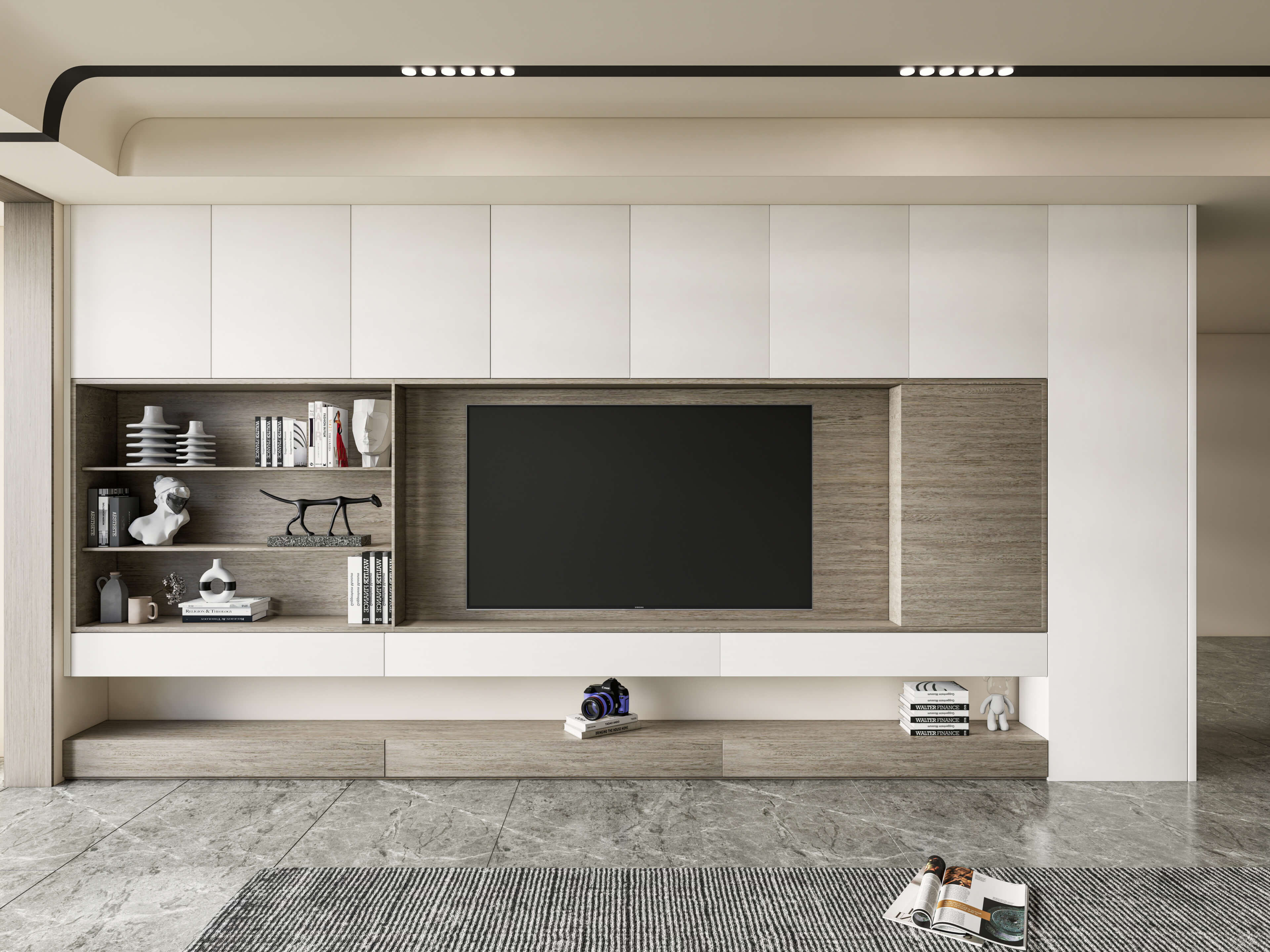 TV Wall Unit 3D Model by IID Studio