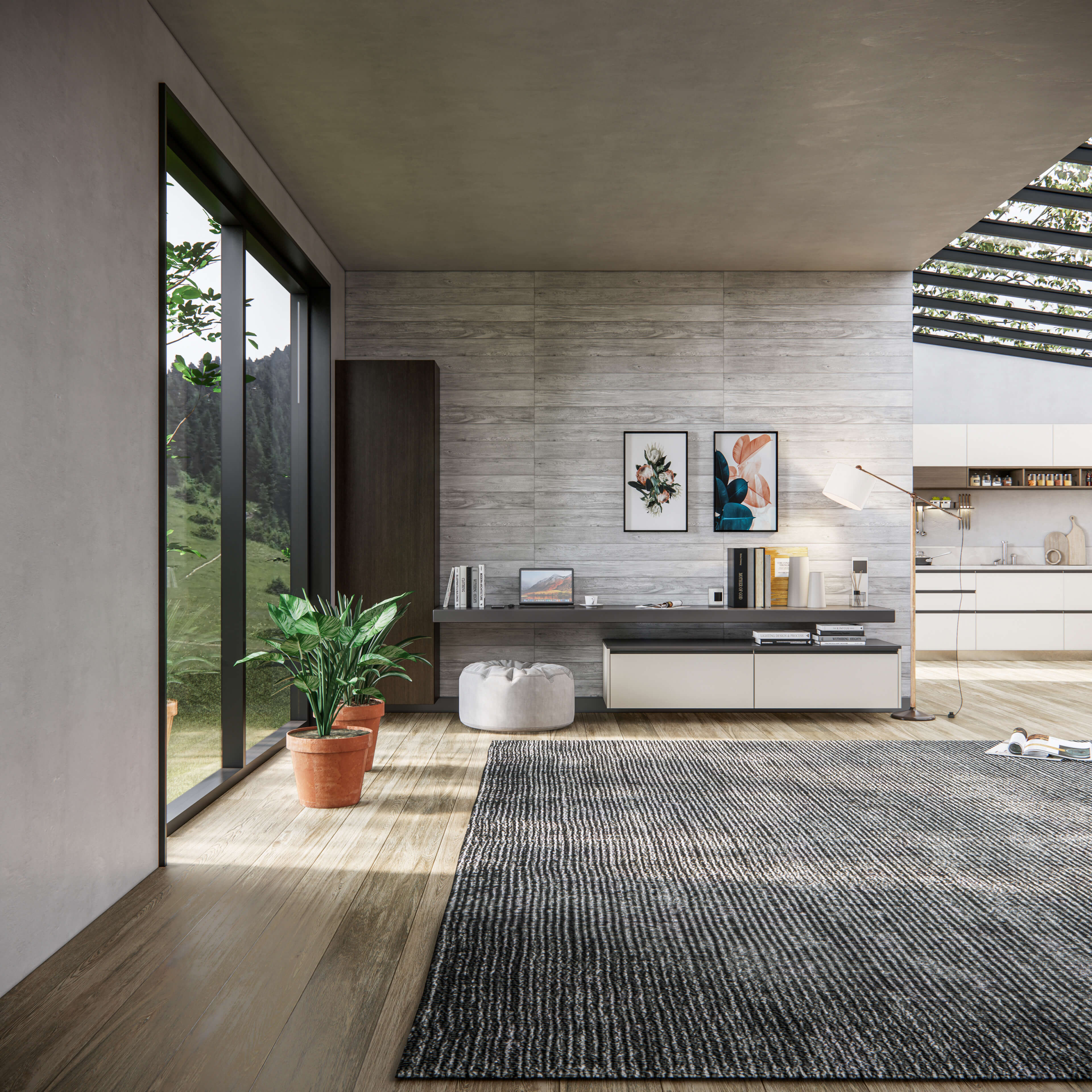 TV Wall Unit 3D Model by IID Studio